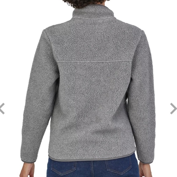 NWOT Patagonia Retro Pile Grey Neon Fleece Jacket - Picture 4 of 6